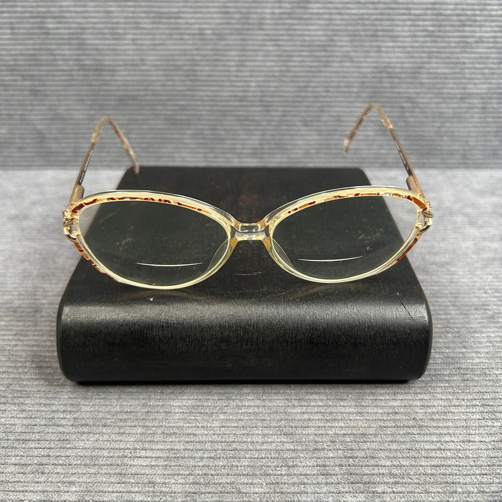 Hush Puppies HP 101 Gold Tortoise Oval Y2k Eyeglasses Kenmark 56-15-140 Frames